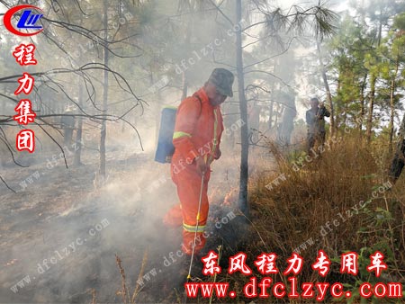 林業(yè)站張副站長正在滅火
